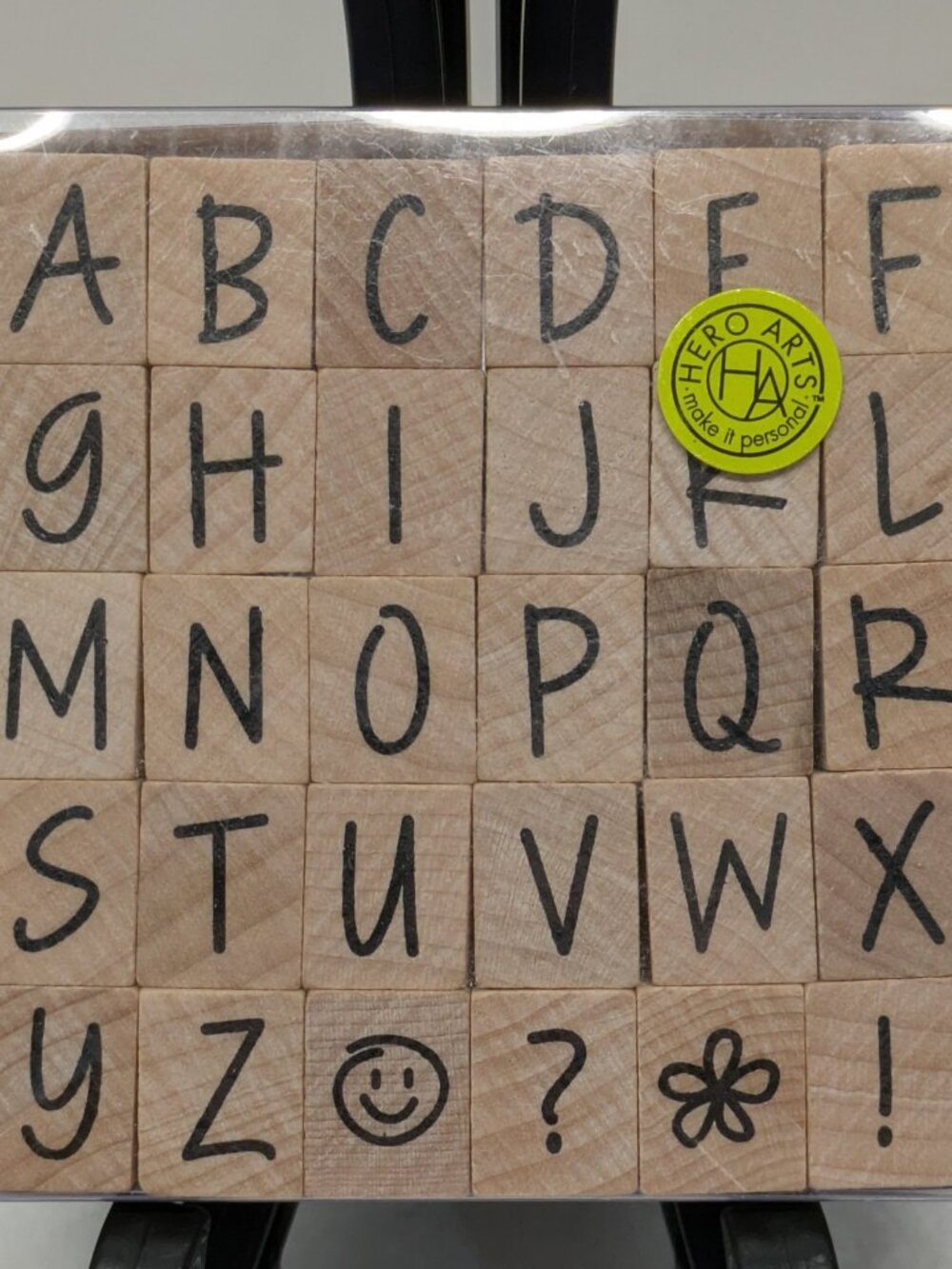 NEW! Hero Arts Rubber Stamp Set - Alpha-Numeric with Characters, 30pc Set